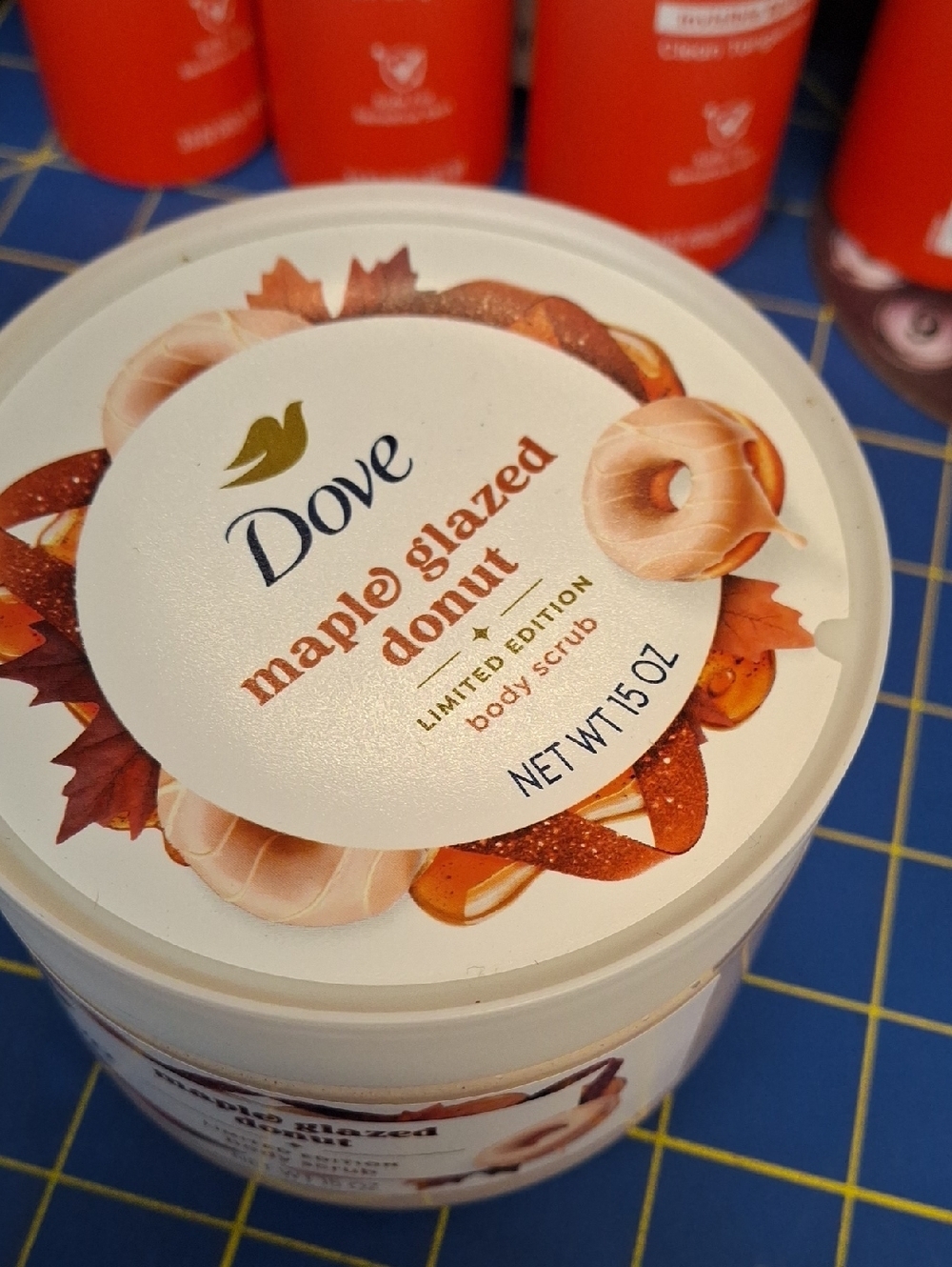 Dove Maple Glazed Donut Limited Edition Body Scrub 15oz New Jar